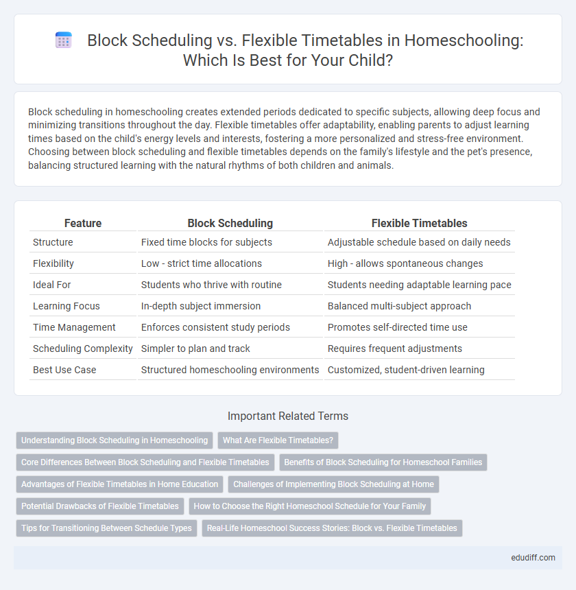 Block Scheduling vs. Flexible Timetables in Homeschooling: Which Is Best for Your Child?