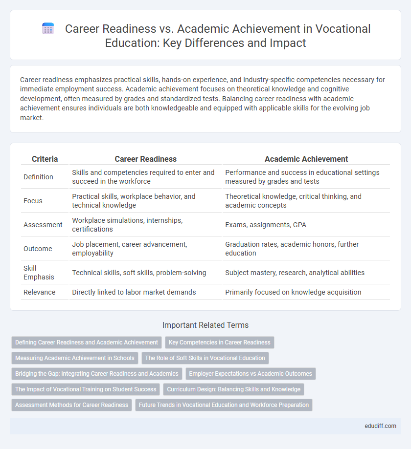 Career Readiness vs. Academic Achievement in Vocational Education: Key Differences and Impact