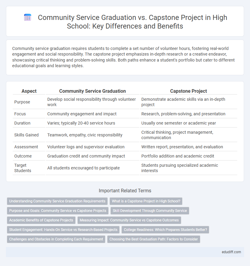 Community Service Graduation vs. Capstone Project in High School: Key Differences and Benefits