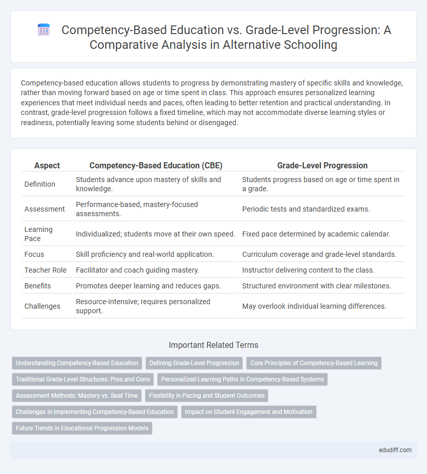 Competency-Based Education vs. Grade-Level Progression: A Comparative Analysis in Alternative Schooling