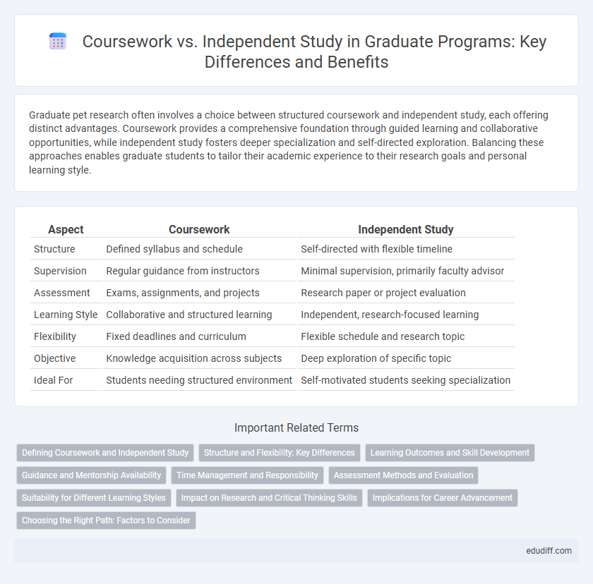 Coursework vs. Independent Study in Graduate Programs: Key Differences and Benefits
