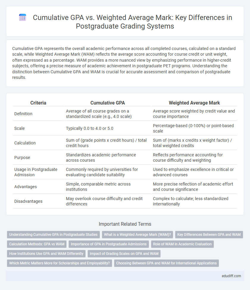 Cumulative GPA vs. Weighted Average Mark: Key Differences in Postgraduate Grading Systems