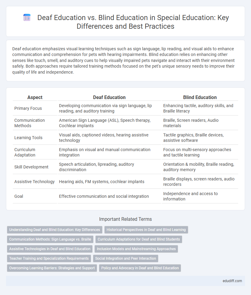 Deaf Education vs. Blind Education in Special Education: Key Differences and Best Practices