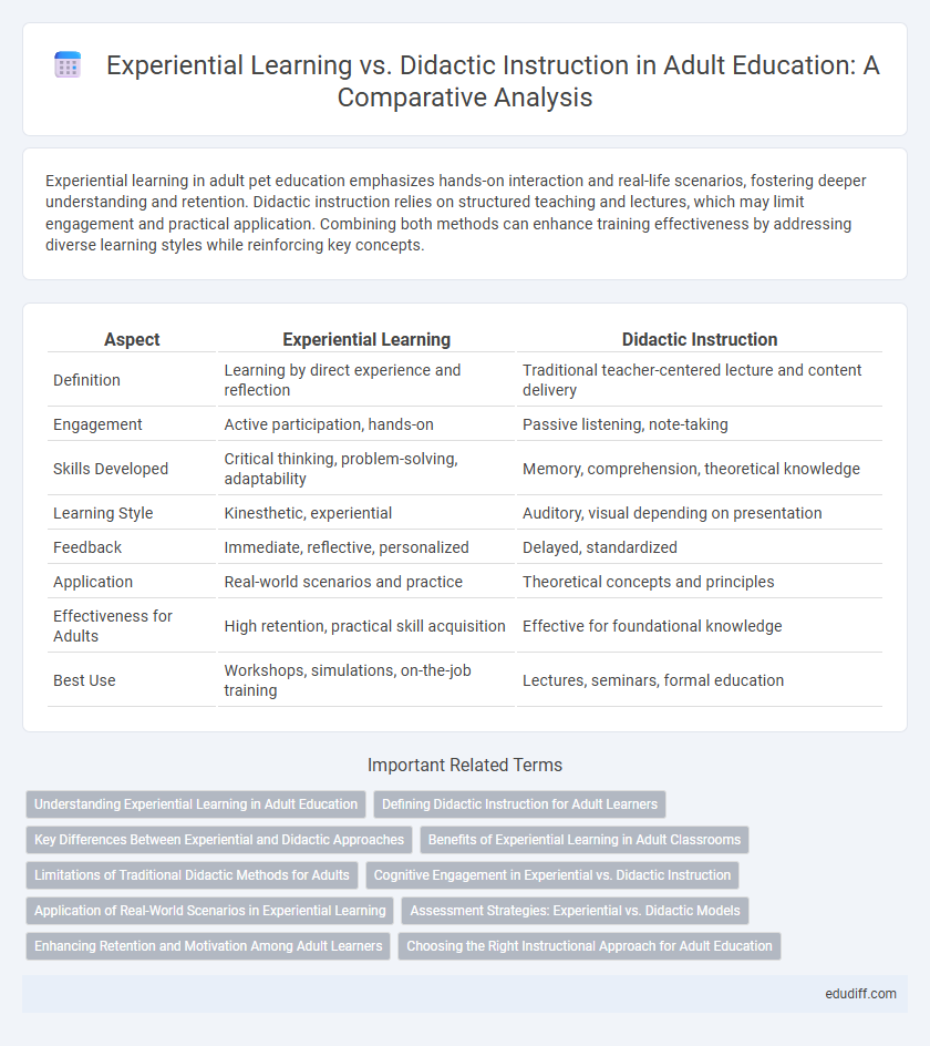 Experiential Learning vs. Didactic Instruction in Adult Education: A Comparative Analysis