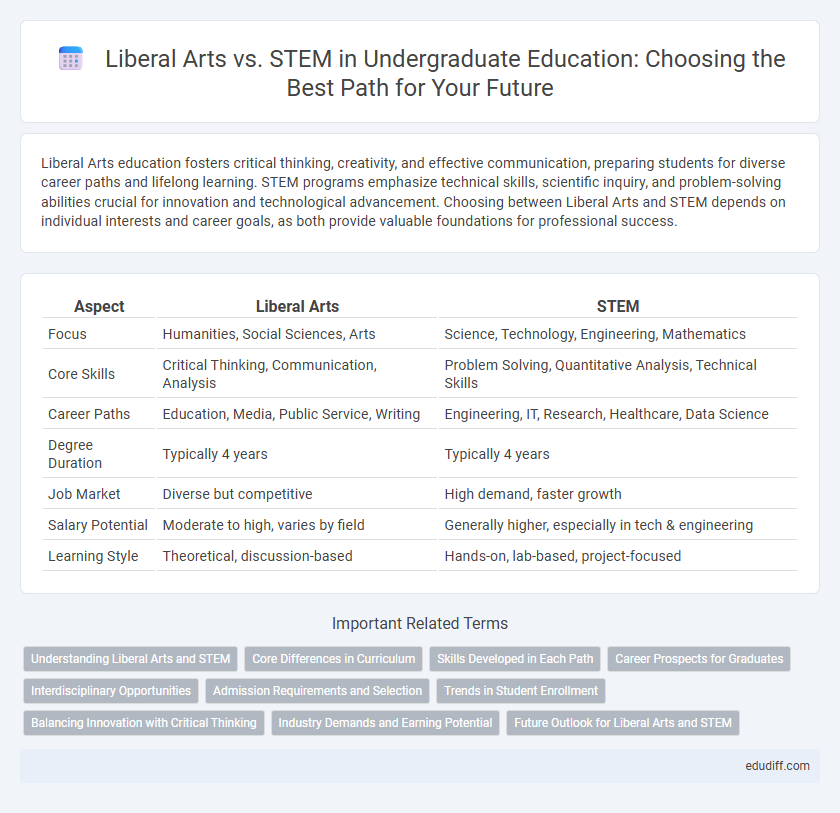 Liberal Arts vs. STEM in Undergraduate Education: Choosing the Best Path for Your Future