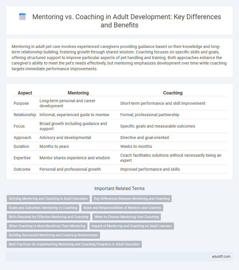 Mentoring vs. Coaching in Adult Development: Key Differences and Benefits