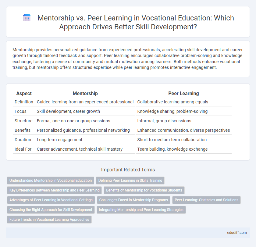 Mentorship vs. Peer Learning in Vocational Education: Which Approach Drives Better Skill Development?