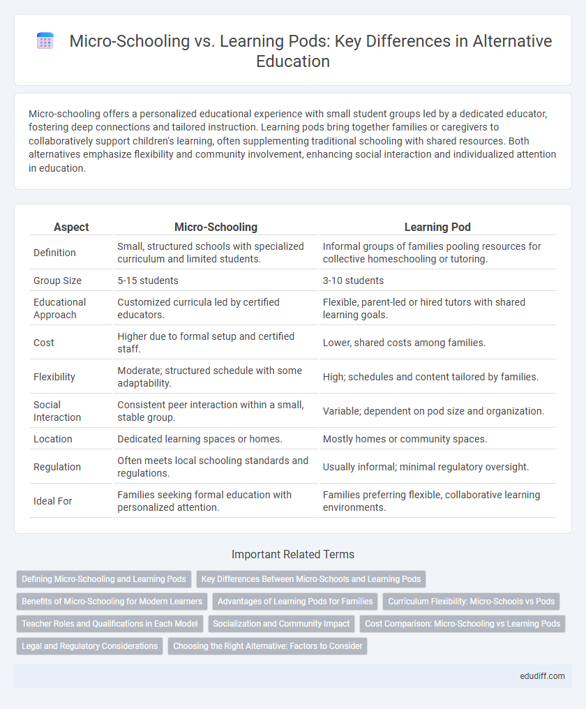 Micro-Schooling vs. Learning Pods: Key Differences in Alternative Education