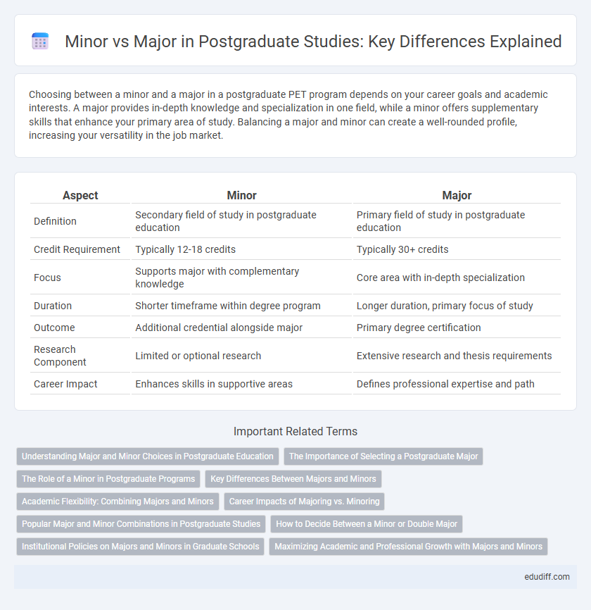 Minor vs Major in Postgraduate Studies: Key Differences Explained