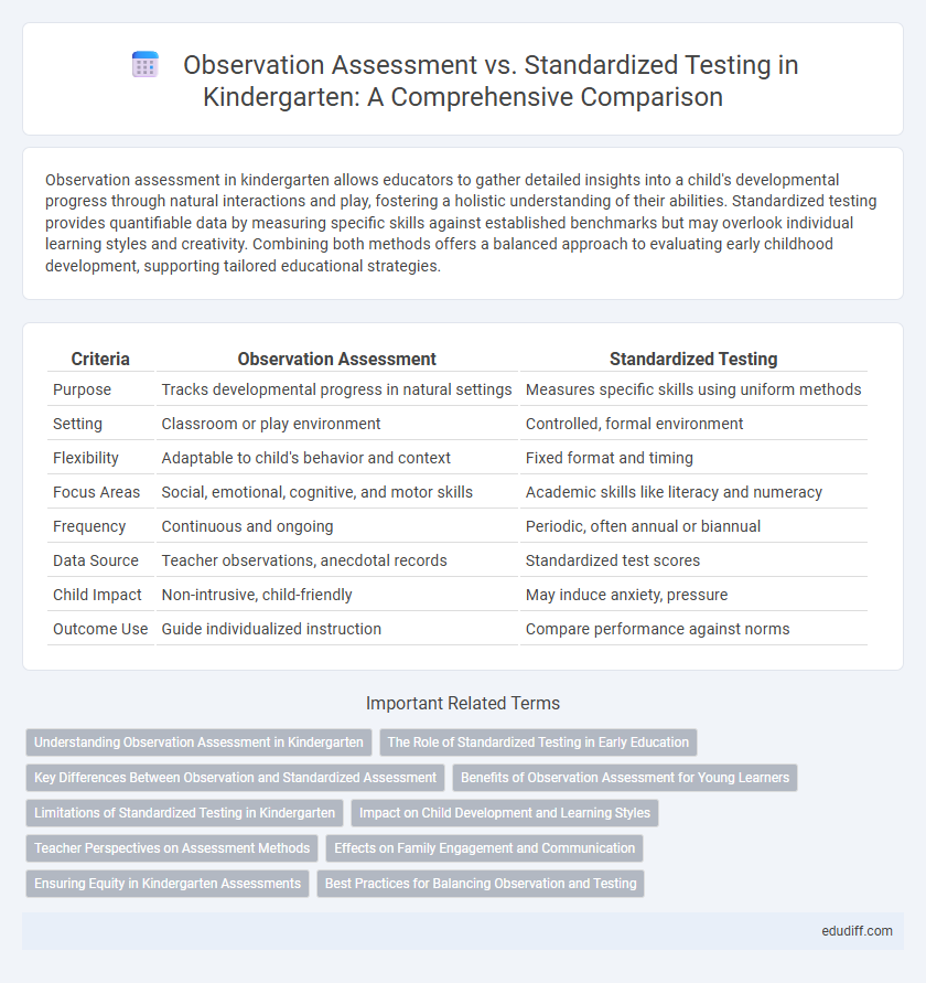 Observation Assessment vs. Standardized Testing in Kindergarten: A Comprehensive Comparison