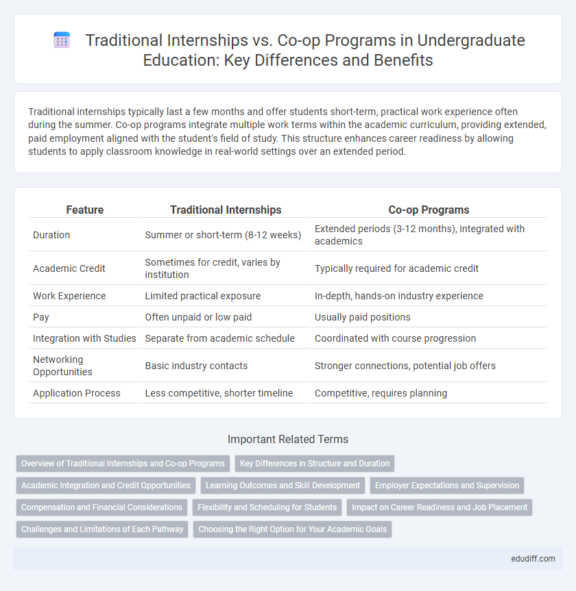 Traditional Internships vs. Co-op Programs in Undergraduate Education: Key Differences and Benefits