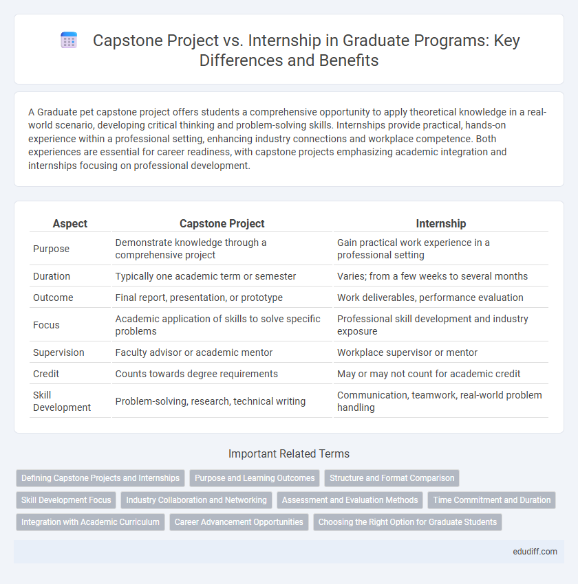 Capstone Project vs. Internship in Graduate Programs: Key Differences and Benefits
