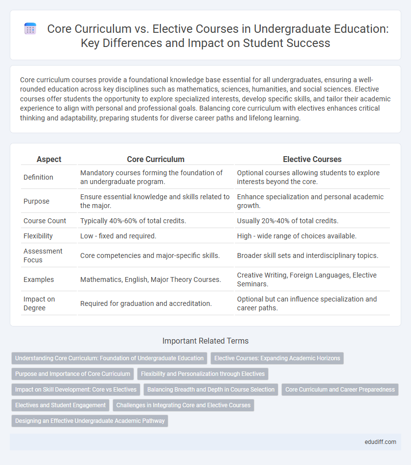 Core Curriculum vs. Elective Courses in Undergraduate Education: Key Differences and Impact on Student Success