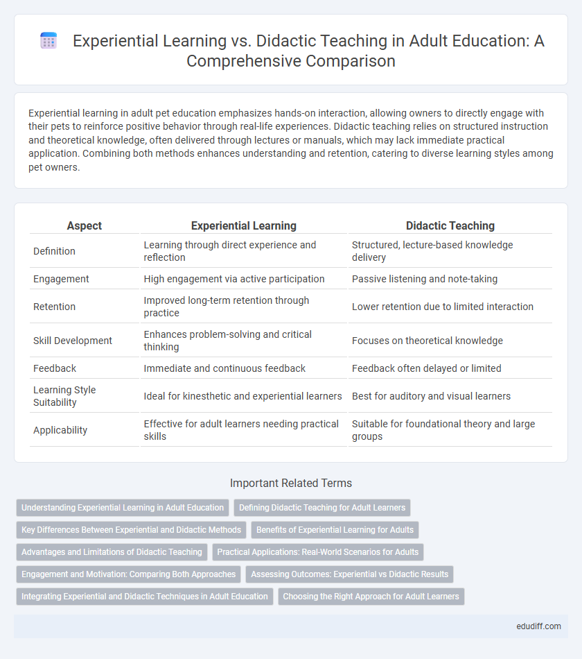 Experiential Learning vs. Didactic Teaching in Adult Education: A Comprehensive Comparison
