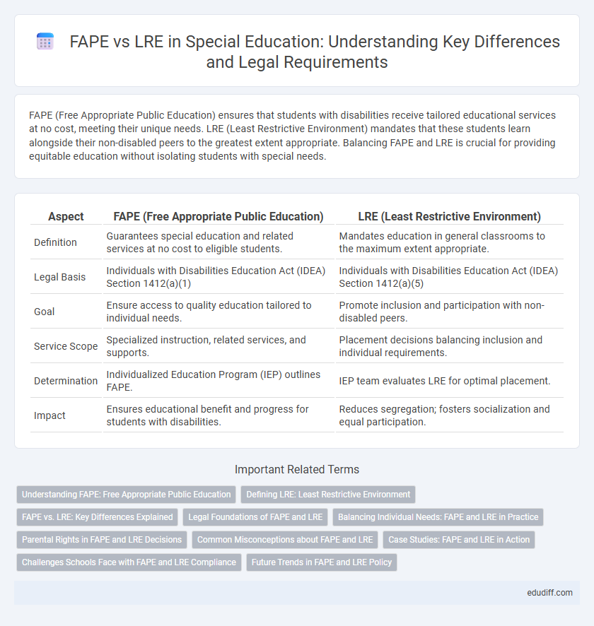 FAPE vs LRE in Special Education: Understanding Key Differences and Legal Requirements