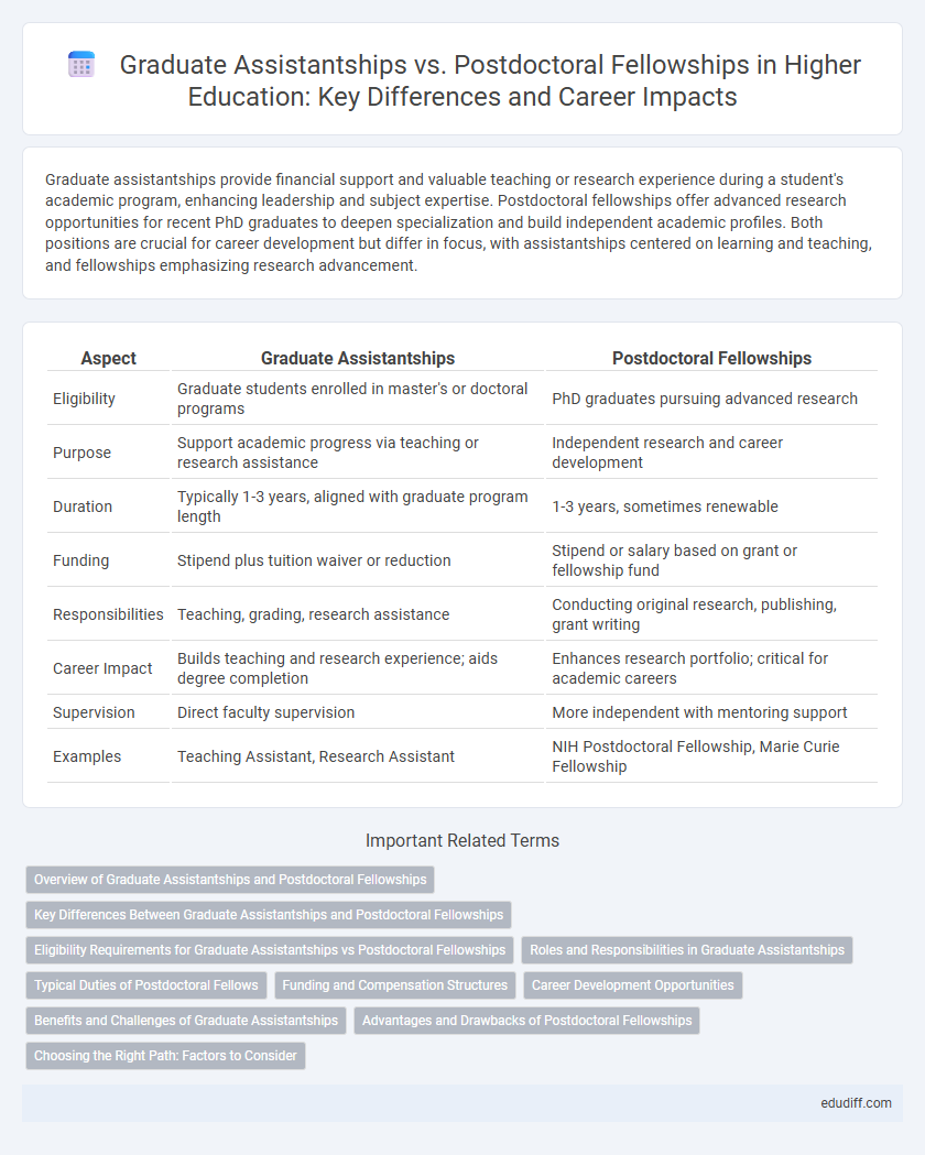 Graduate Assistantships vs. Postdoctoral Fellowships in Higher Education: Key Differences and Career Impacts