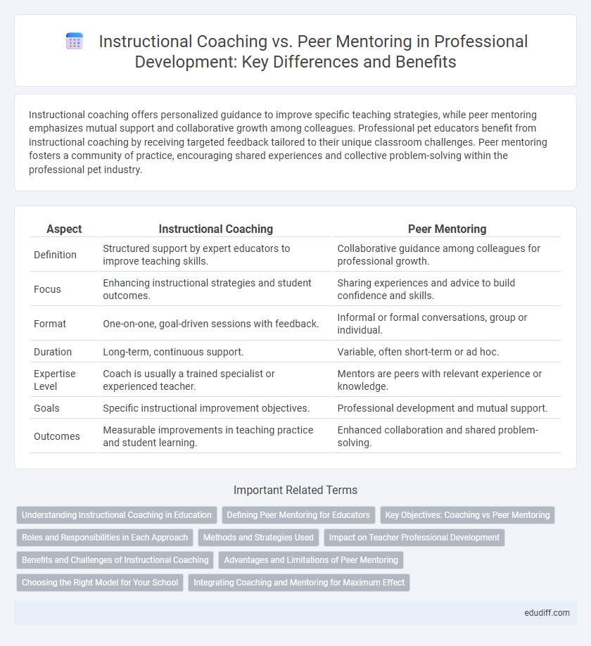 Instructional Coaching vs. Peer Mentoring in Professional Development: Key Differences and Benefits