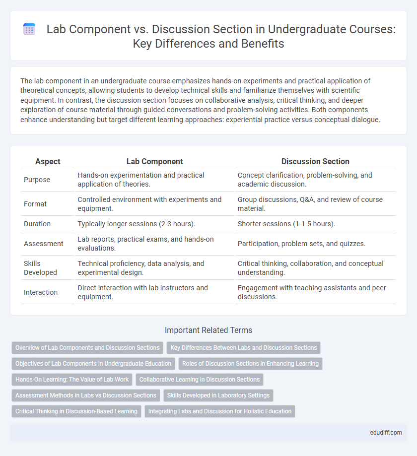 Lab Component vs. Discussion Section in Undergraduate Courses: Key Differences and Benefits