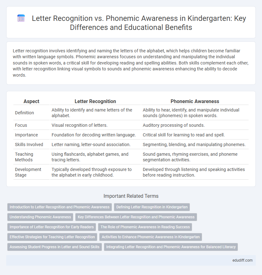 Letter Recognition vs. Phonemic Awareness in Kindergarten: Key Differences and Educational Benefits