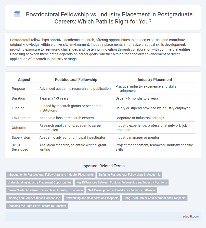 Postdoctoral Fellowship vs. Industry Placement in Postgraduate Careers: Which Path Is Right for You?