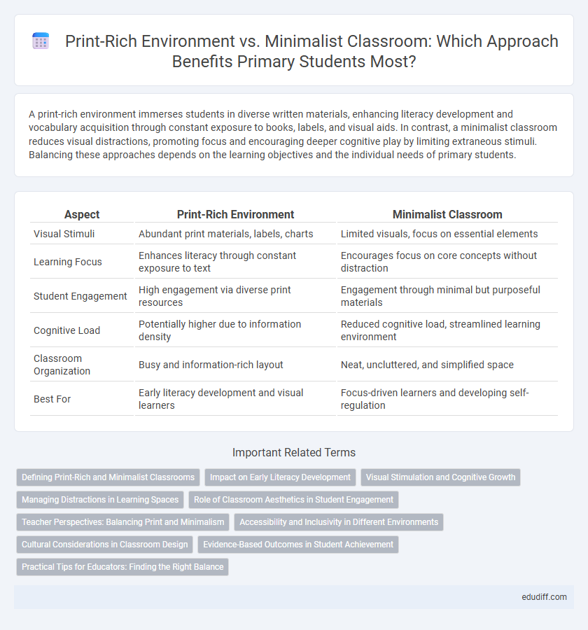 Print-Rich Environment vs. Minimalist Classroom: Which Approach Benefits Primary Students Most?