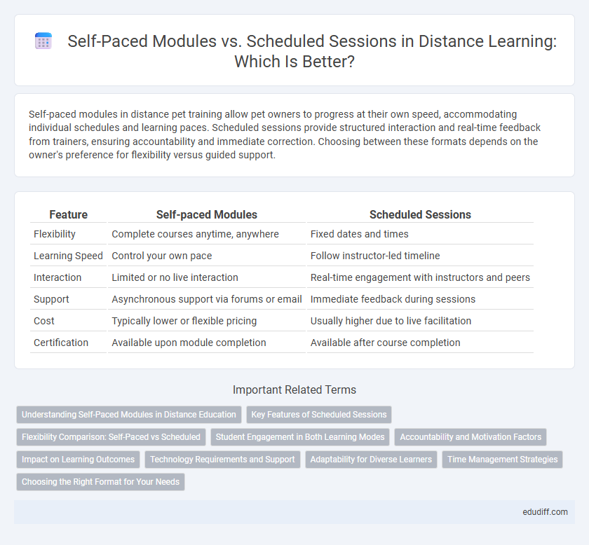 Self-Paced Modules vs. Scheduled Sessions in Distance Learning: Which Is Better?