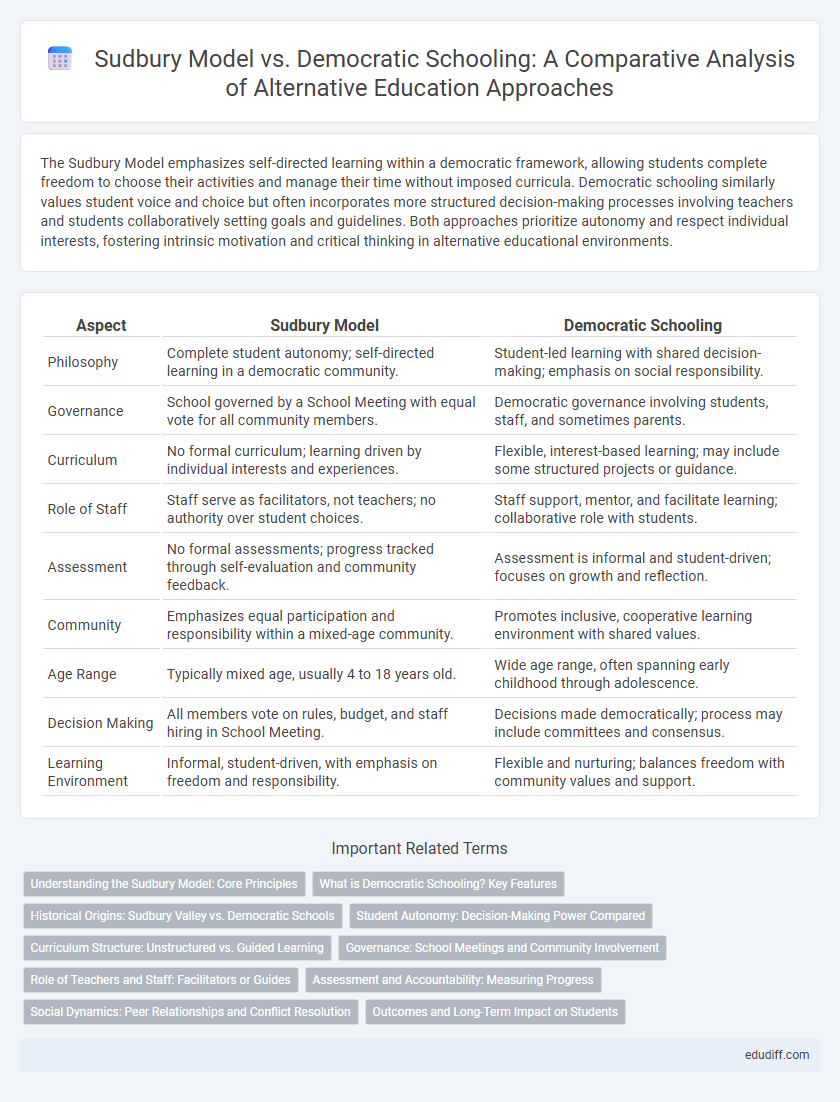 Sudbury Model vs. Democratic Schooling: A Comparative Analysis of Alternative Education Approaches