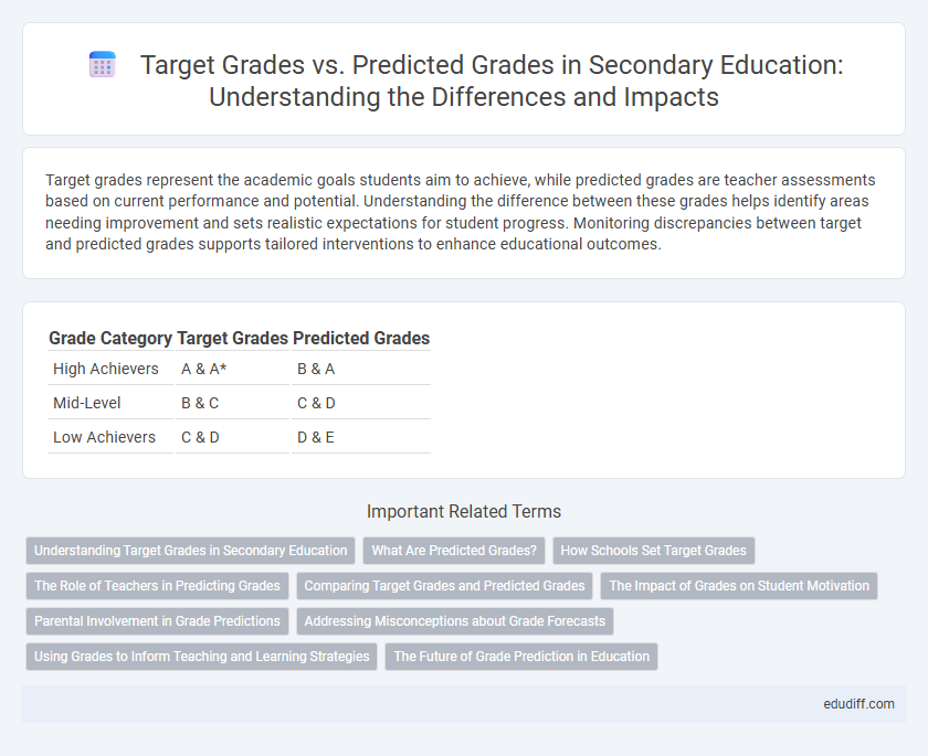 Target Grades vs. Predicted Grades in Secondary Education: Understanding the Differences and Impacts