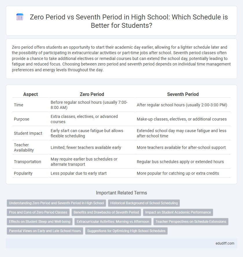 Zero Period vs Seventh Period in High School: Which Schedule is Better for Students?