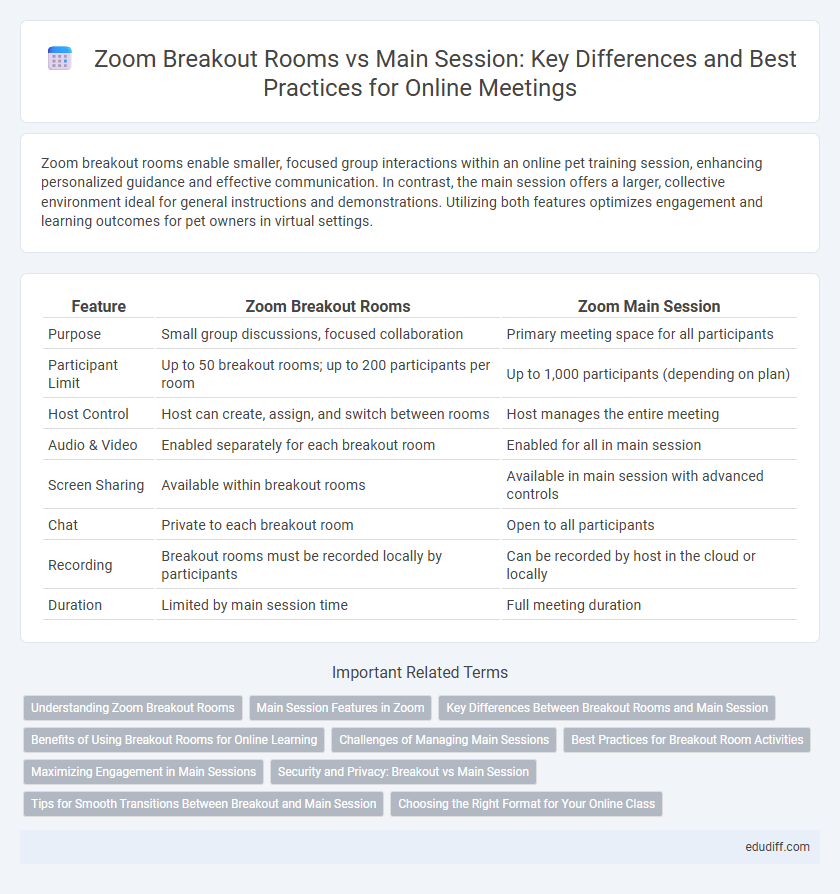 Zoom Breakout Rooms vs Main Session: Key Differences and Best Practices for Online Meetings