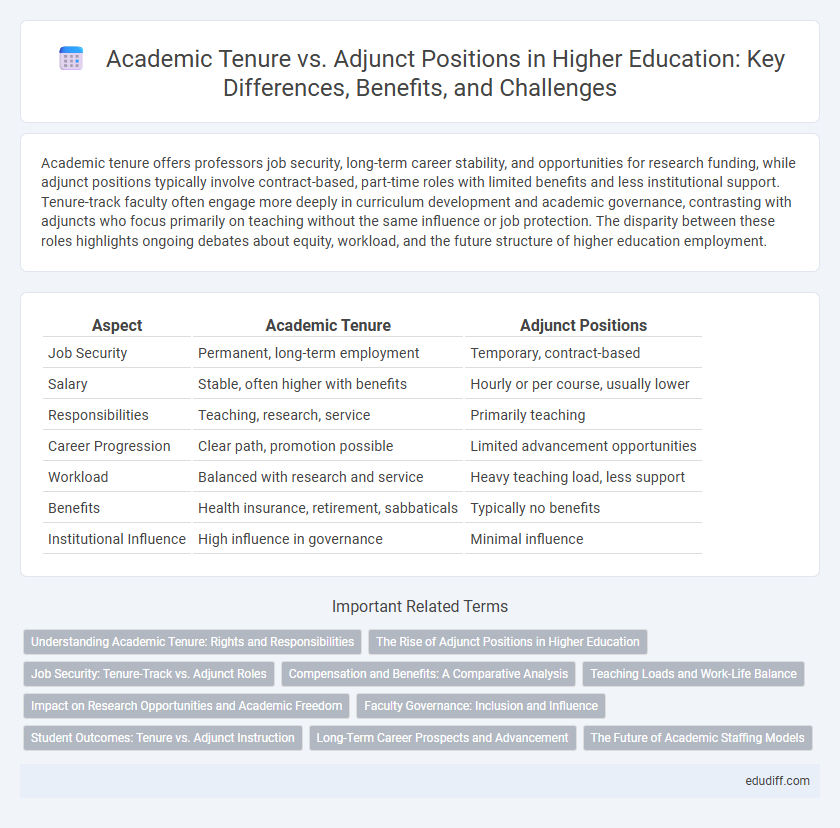 Academic Tenure vs. Adjunct Positions in Higher Education: Key Differences, Benefits, and Challenges