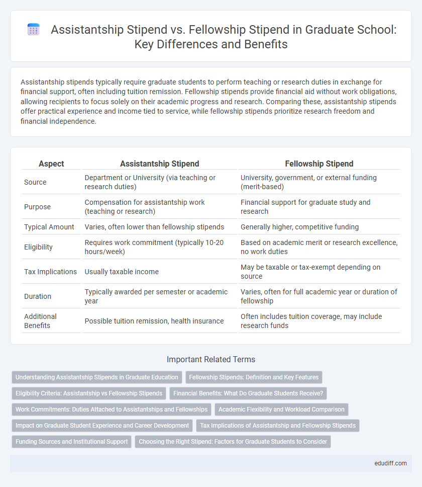 Assistantship Stipend vs. Fellowship Stipend in Graduate School: Key Differences and Benefits