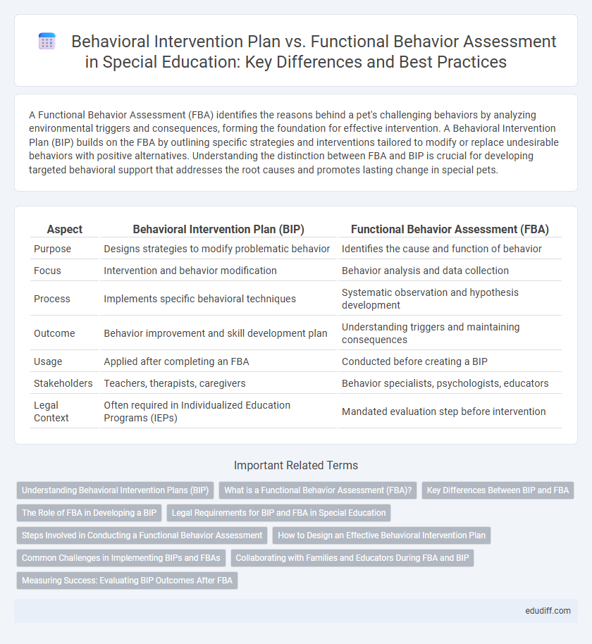 Behavioral Intervention Plan vs. Functional Behavior Assessment in Special Education: Key Differences and Best Practices