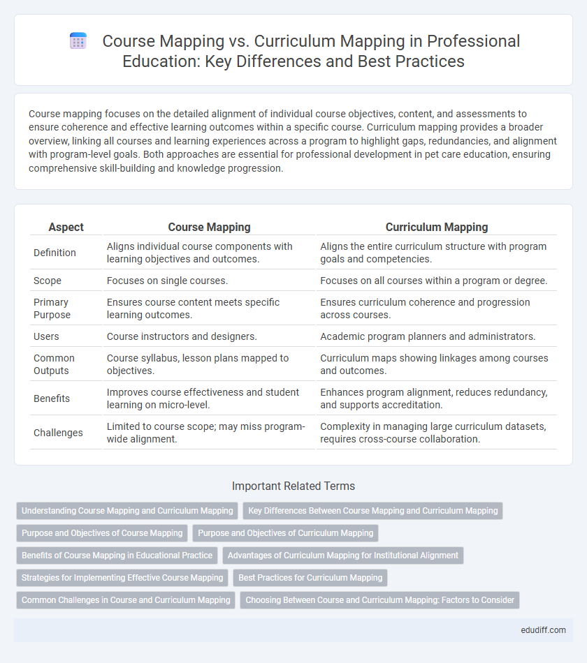 Course Mapping vs. Curriculum Mapping in Professional Education: Key Differences and Best Practices