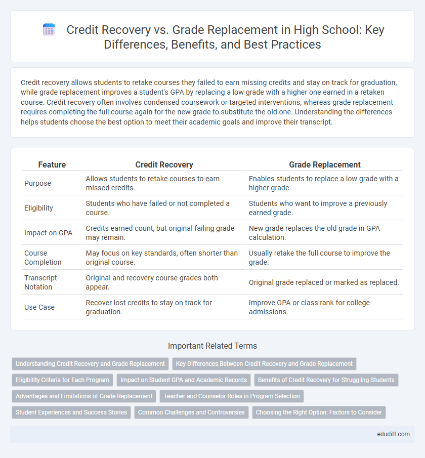 Credit Recovery vs. Grade Replacement in High School: Key Differences, Benefits, and Best Practices