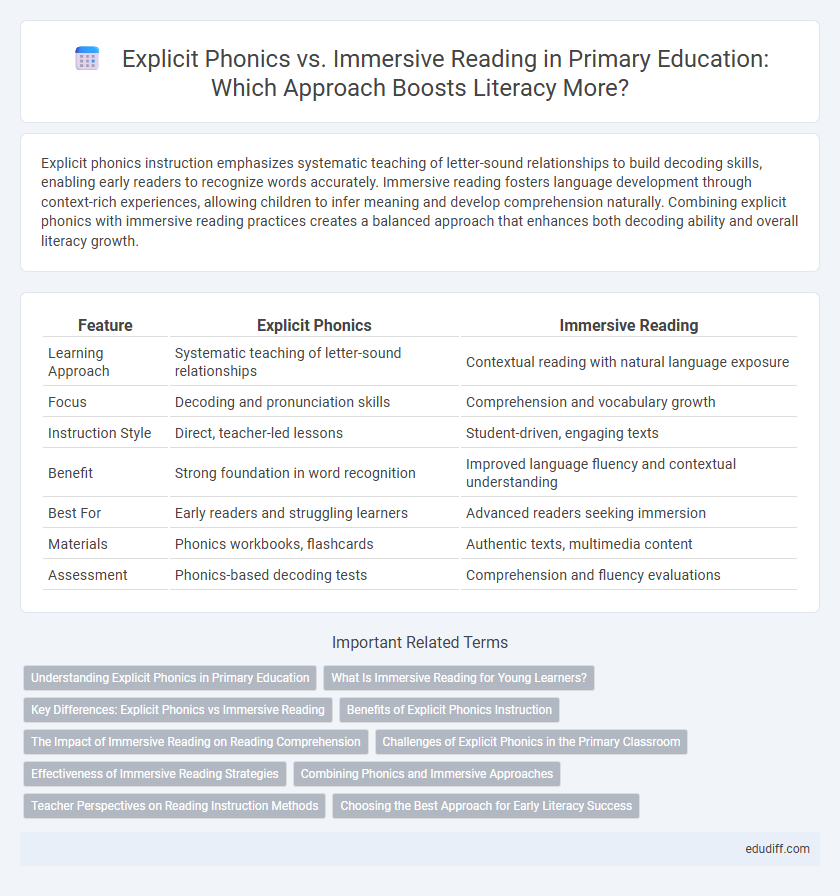 Explicit Phonics vs. Immersive Reading in Primary Education: Which Approach Boosts Literacy More?