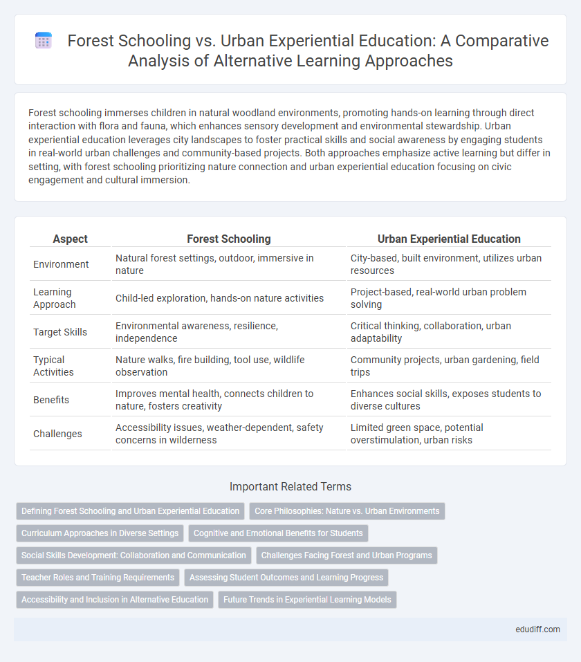 Forest Schooling vs. Urban Experiential Education: A Comparative Analysis of Alternative Learning Approaches