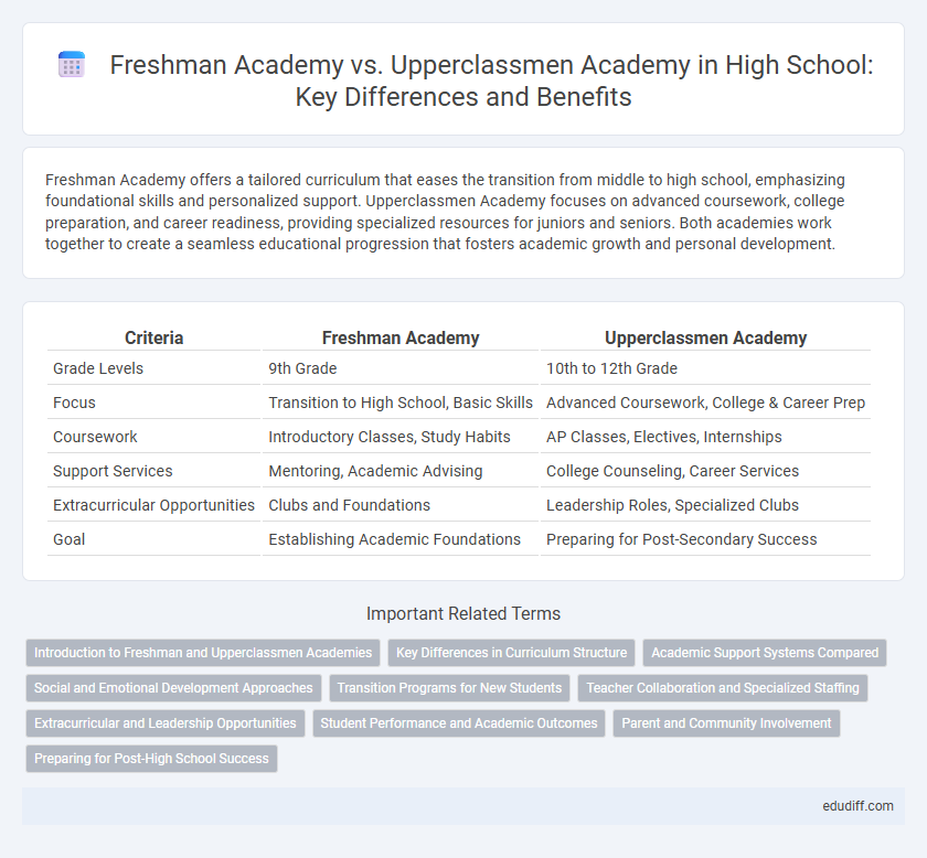 Freshman Academy vs. Upperclassmen Academy in High School: Key Differences and Benefits