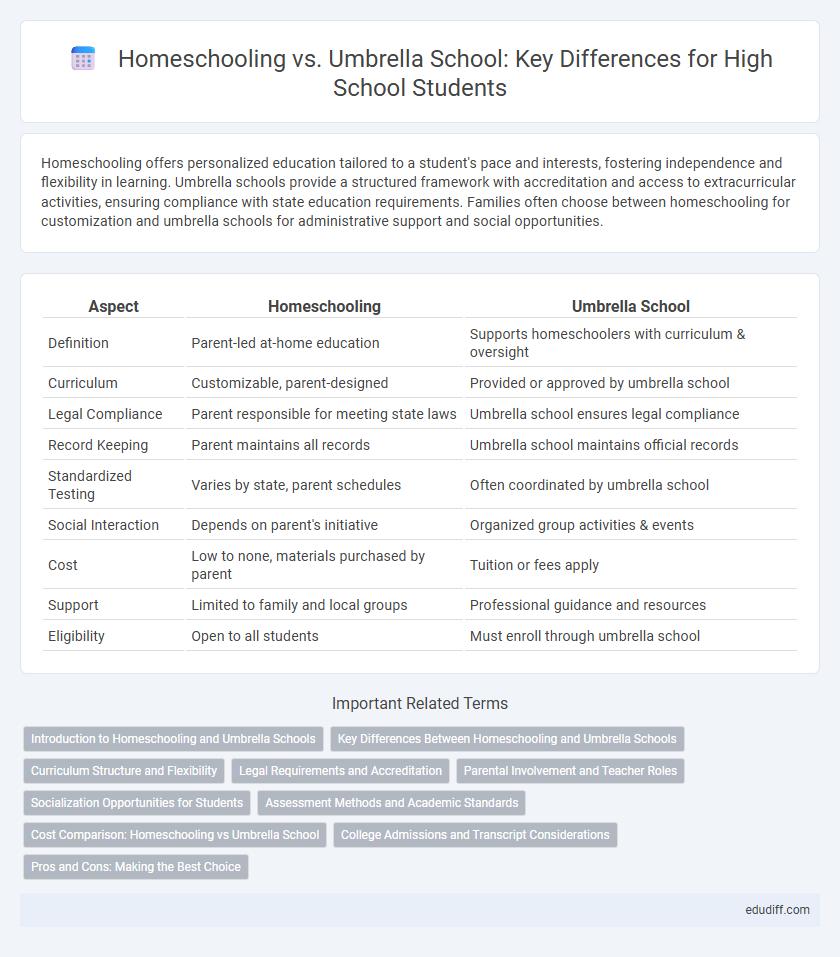 Homeschooling vs. Umbrella School: Key Differences for High School Students