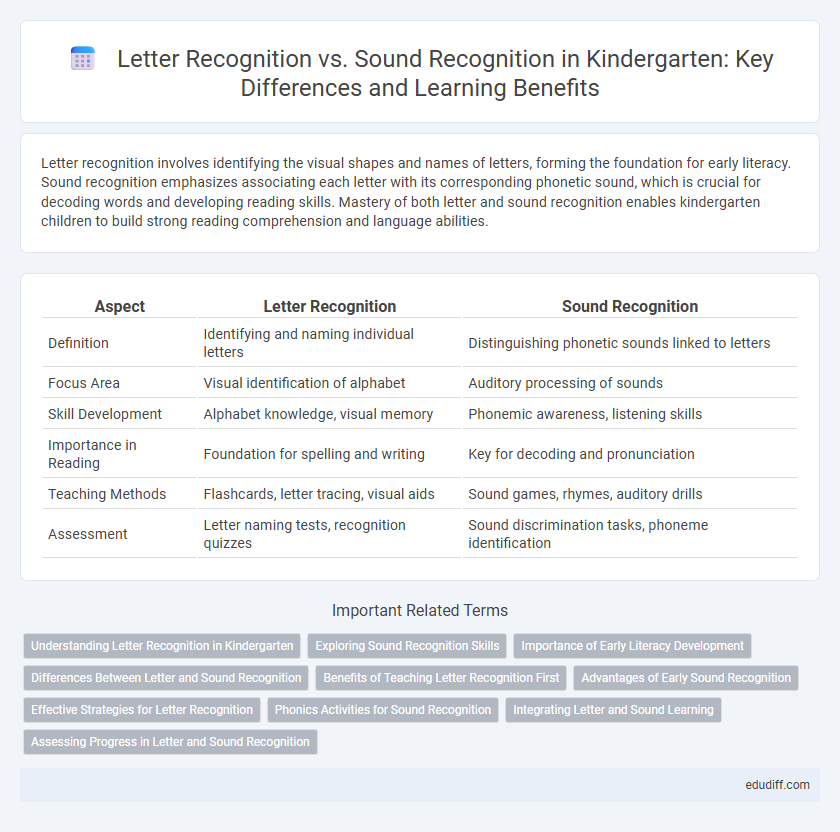 Letter Recognition vs. Sound Recognition in Kindergarten: Key Differences and Learning Benefits