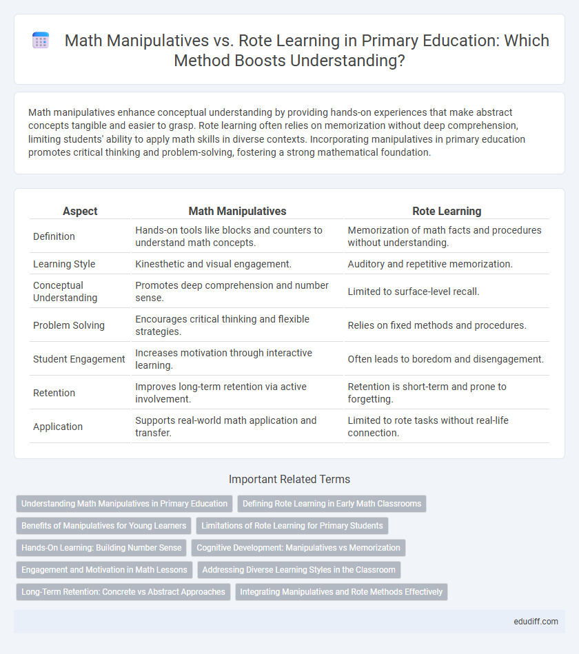 Math Manipulatives vs. Rote Learning in Primary Education: Which Method Boosts Understanding?