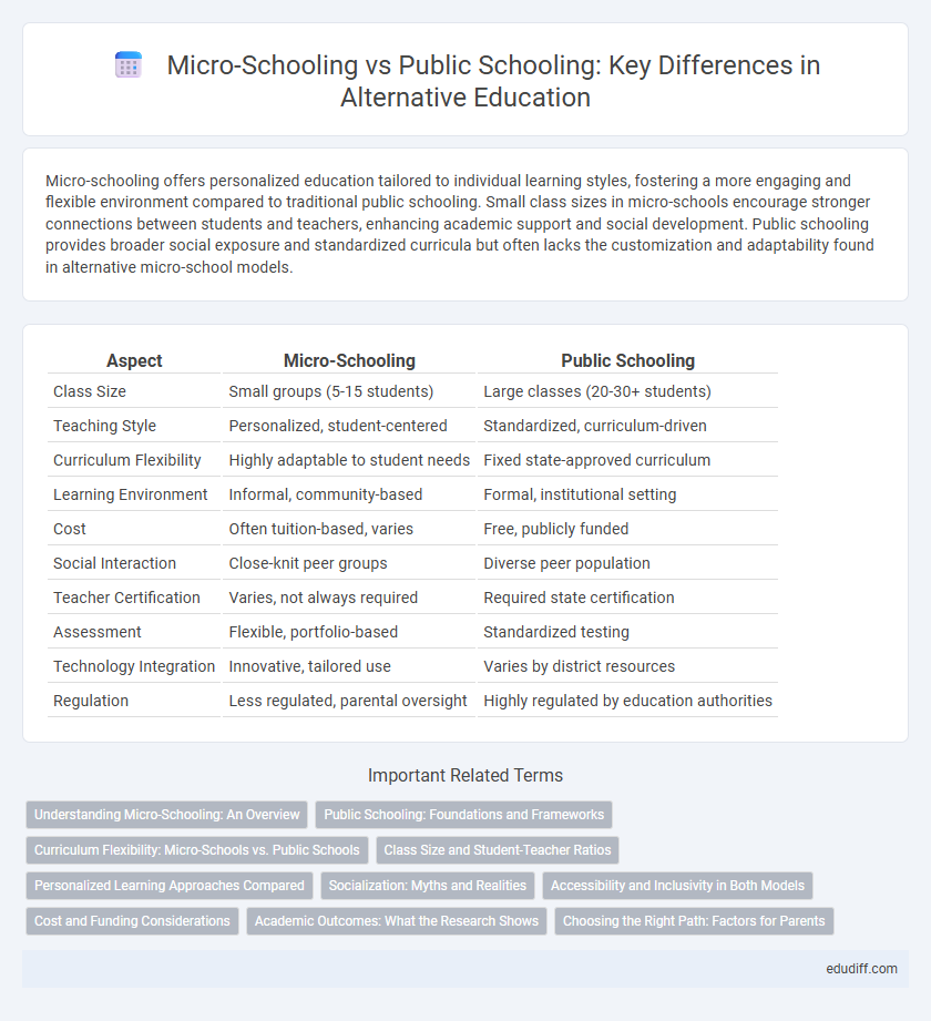 Micro-Schooling vs Public Schooling: Key Differences in Alternative Education
