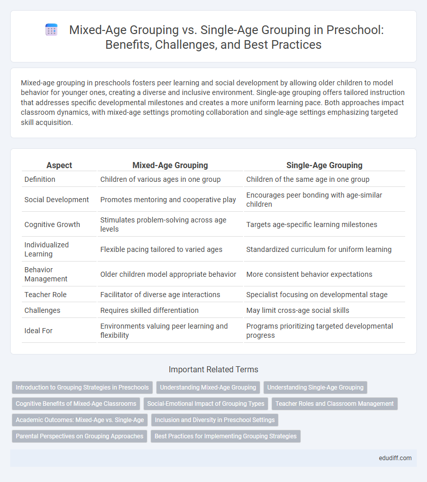 Mixed-Age Grouping vs. Single-Age Grouping in Preschool: Benefits, Challenges, and Best Practices