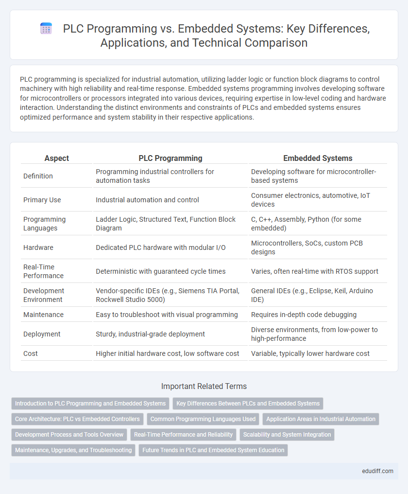 PLC Programming vs. Embedded Systems: Key Differences, Applications, and Technical Comparison