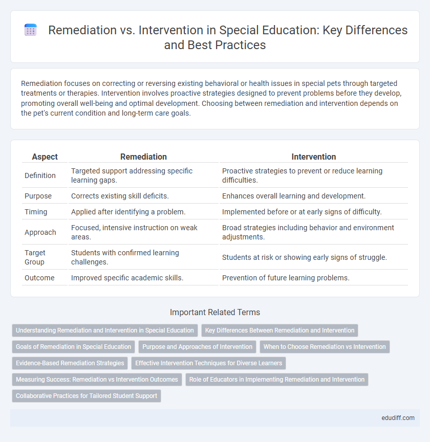 Remediation vs. Intervention in Special Education: Key Differences and Best Practices