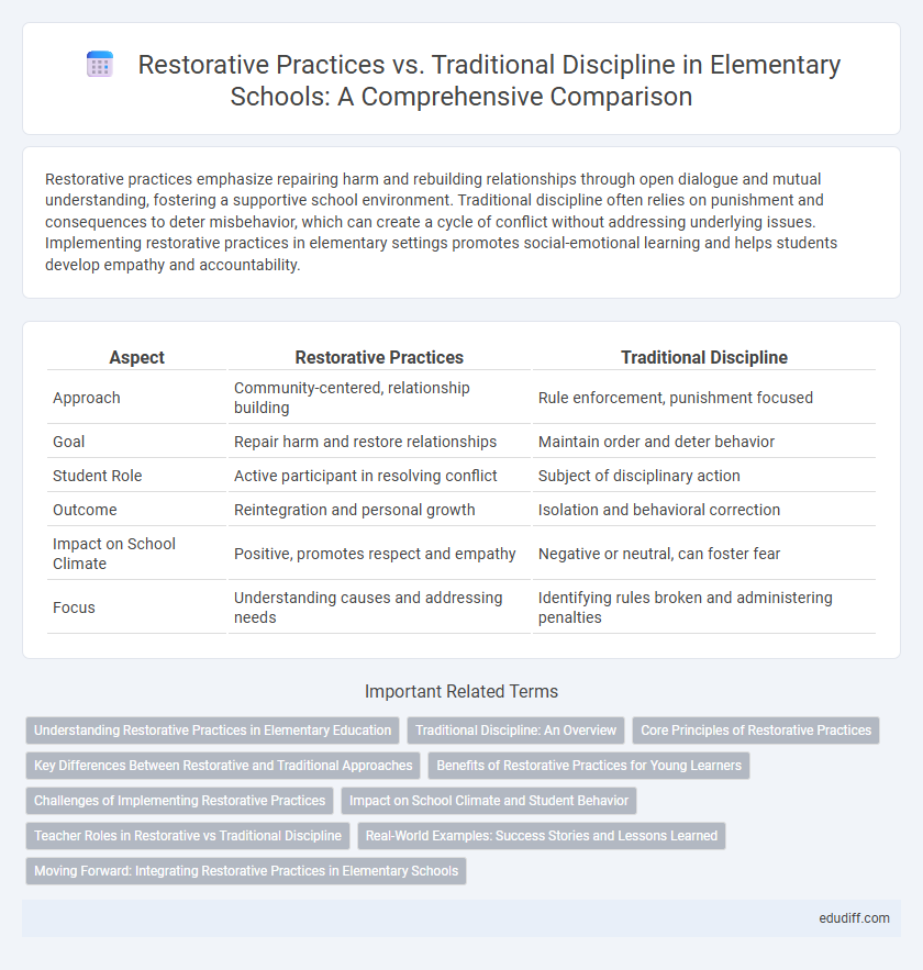 Restorative Practices vs. Traditional Discipline in Elementary Schools: A Comprehensive Comparison