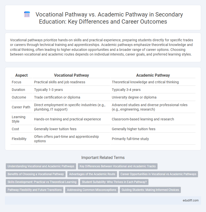 Vocational Pathway vs. Academic Pathway in Secondary Education: Key Differences and Career Outcomes
