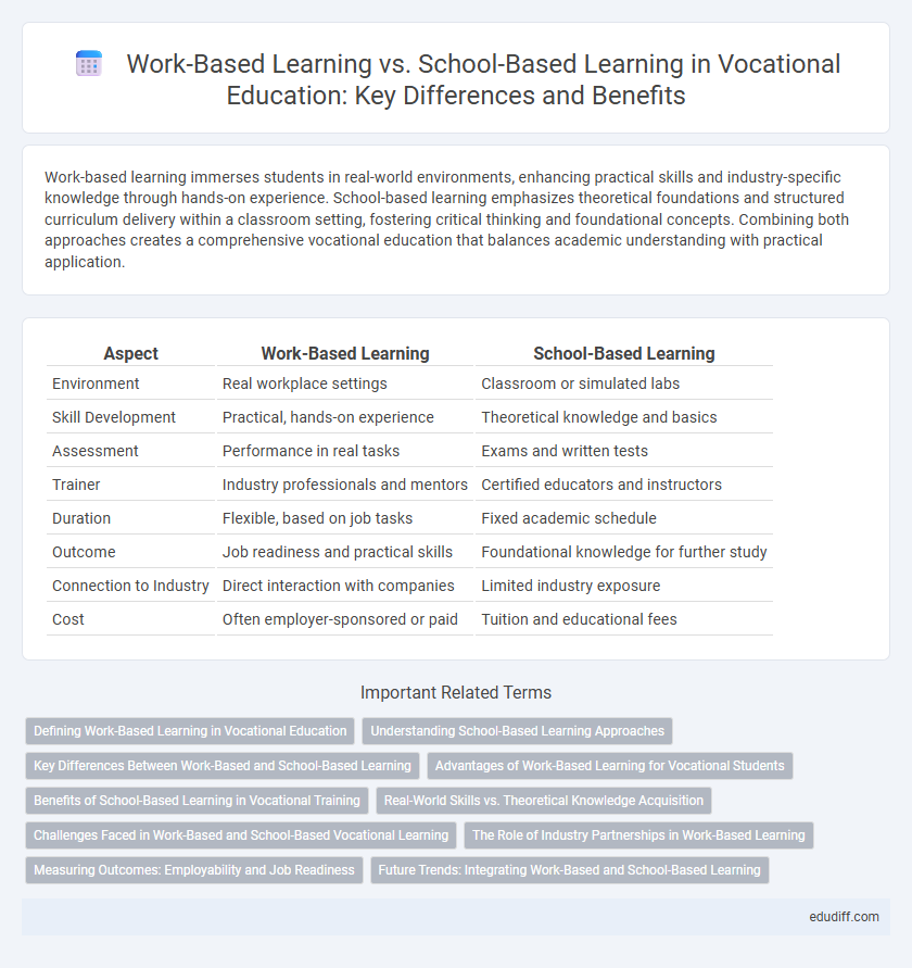 Work-Based Learning vs. School-Based Learning in Vocational Education: Key Differences and Benefits