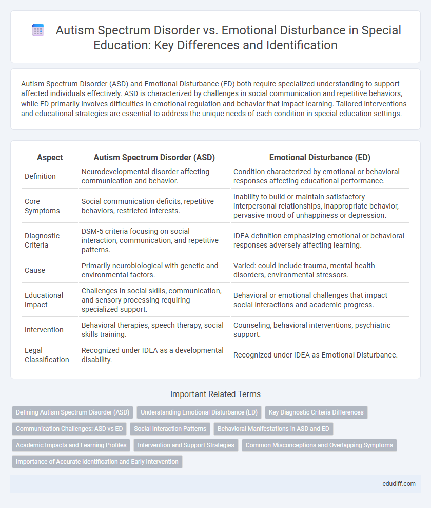 Autism Spectrum Disorder vs. Emotional Disturbance in Special Education: Key Differences and Identification