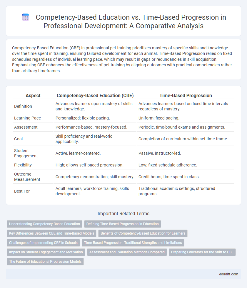 Competency-Based Education vs. Time-Based Progression in Professional Development: A Comparative Analysis